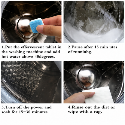 Powerful Washer Deep Cleaner Tablets – Eliminate Hidden Bacteria & Bad Smells Fast