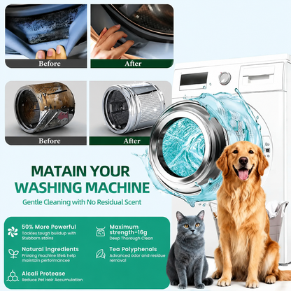 Powerful Washer Deep Cleaner Tablets – Eliminate Hidden Bacteria & Bad Smells Fast